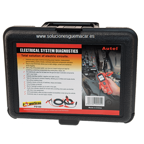Maletín PowerScan PS 100 es un comprobador de circuitos revolucionario en los de su clase. Soluciones GuemaCAR tienda online especializada en electrónica del automóvil para talleres mecánicos profesionales