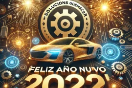 ¡Feliz Año Nuevo de parte de Soluciones GuemaCAR! En Soluciones GuemaCAR Laboratorio Avanzado de Electrónica Automotriz queremos comenzar este nuevo año con un mensaje de agradecimiento y buenos deseos para todos nuestros clientes profesionales, particulares y amigos que forman parte de nuestra comunidad. Gracias por confiar en nosotros El 2024 ha sido un año lleno de retos, aprendizajes y grandes logros, gracias a la confianza que han depositado en nosotros. Cada reparación electrónica automotriz que llega a nuestras manos nos impulsa a dar lo mejor de nosotros, asegurándonos de ofrecer siempre un servicio profesional, confiable y de alta calidad. Su fidelidad y apoyo son la fuerza que nos motiva a seguir innovando y mejorando día a día. Nuestro compromiso para el 2025 En este nuevo año, renovamos nuestro compromiso de ofrecer un servicio excepcional, no solo como un taller de reparación, sino también como una experiencia completa para cada cliente. Seguiremos invirtiendo en tecnología avanzada, formación continua y procesos que garanticen soluciones rápidas, eficaces y personalizadas. Queremos que, al elegir Soluciones GuemaCAR, sientan que forman parte de una gran familia que trabaja con pasión para cuidar de sus vehículos y garantizar su tranquilidad en la carretera. Nuestros mejores deseos para el 2025 Deseamos que este nuevo año traiga salud, prosperidad y éxito a cada uno de ustedes y sus seres queridos. Estamos aquí para acompañarlos en todos sus proyectos y necesidades relacionadas con la electrónica automotriz. ¡Sigamos avanzando juntos! Gracias por ser parte de Soluciones GuemaCAR. ¡Feliz 2025!