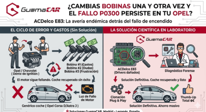 ¿Fallo de encendido intermitente en Opel? No cambies más bobinas, el problema es este.