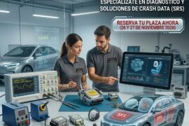 ¿Sabías que la reparación y reset de centralitas de Airbag es uno de los servicios más rentables para talleres y laboratorios? Este 26 y 27 de Noviembre celebramos una nueva másterclass presencial 100% práctica en Leganés (Madrid). Grupos reducidos a solo 5 alumnos con mesa e instrumental individual. Quedan únicamente 4 plazas disponibles para este inicio de curso. ¡Reserva la tuya con opción de bonificación FUNDAE!