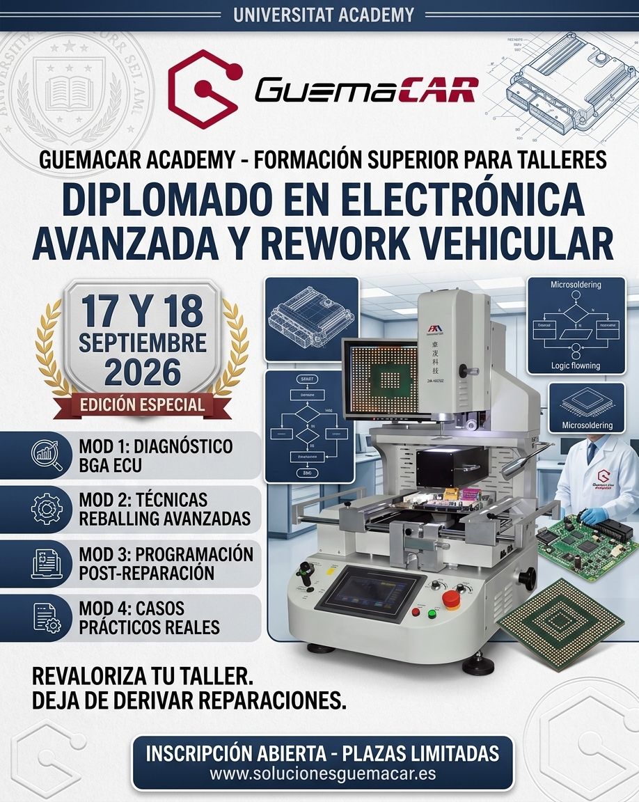 Curso Soldadura Reballing BGA Madrid Presencial 17 y 18 Septiembre 2026 