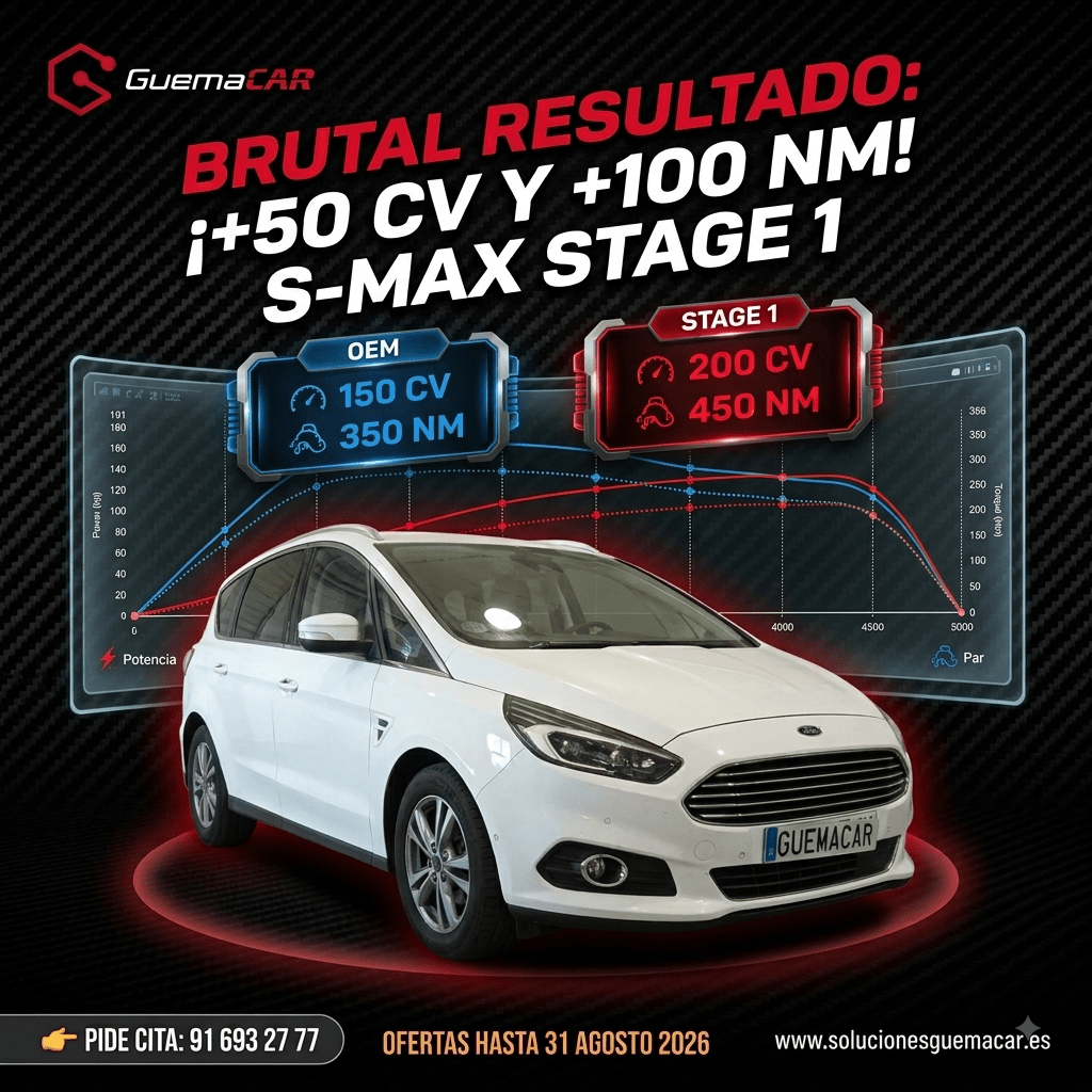 Repro CentralitaFord S-Max 150CV 2018 Stage1 350€ +50CV +100Nm GuemaCAR