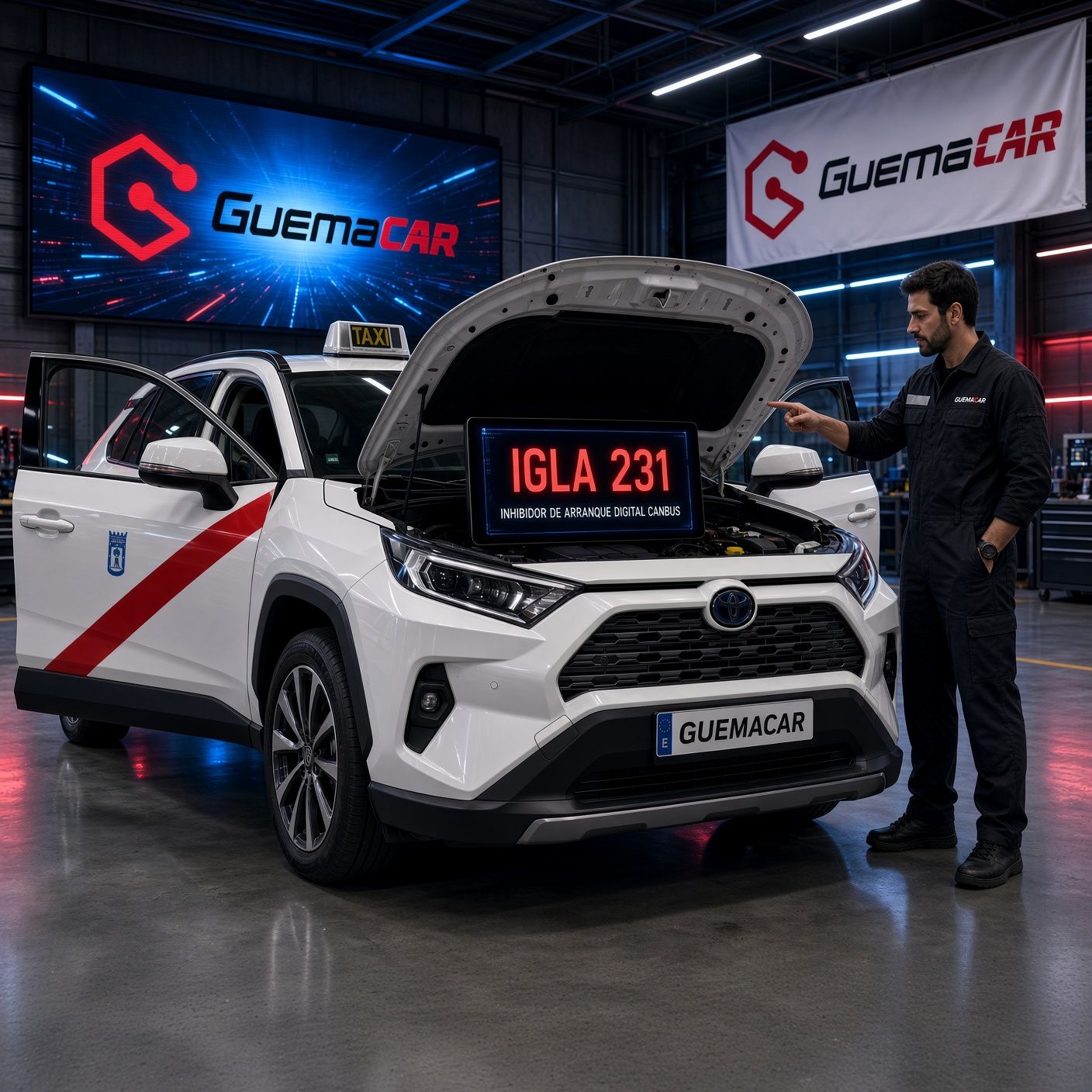 Instalar IGLA 231 en Toyota RAV4 Taxi Madrid Inhibidor Arranque CANBUS y OBD